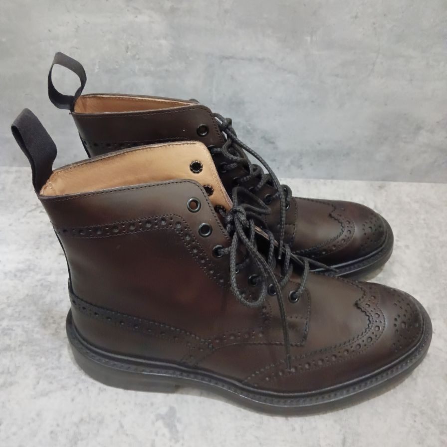 【Tricker's】トリッカーズ カントリーブーツ ストウ カーフ エスプレッソ メンズ サイズUK7