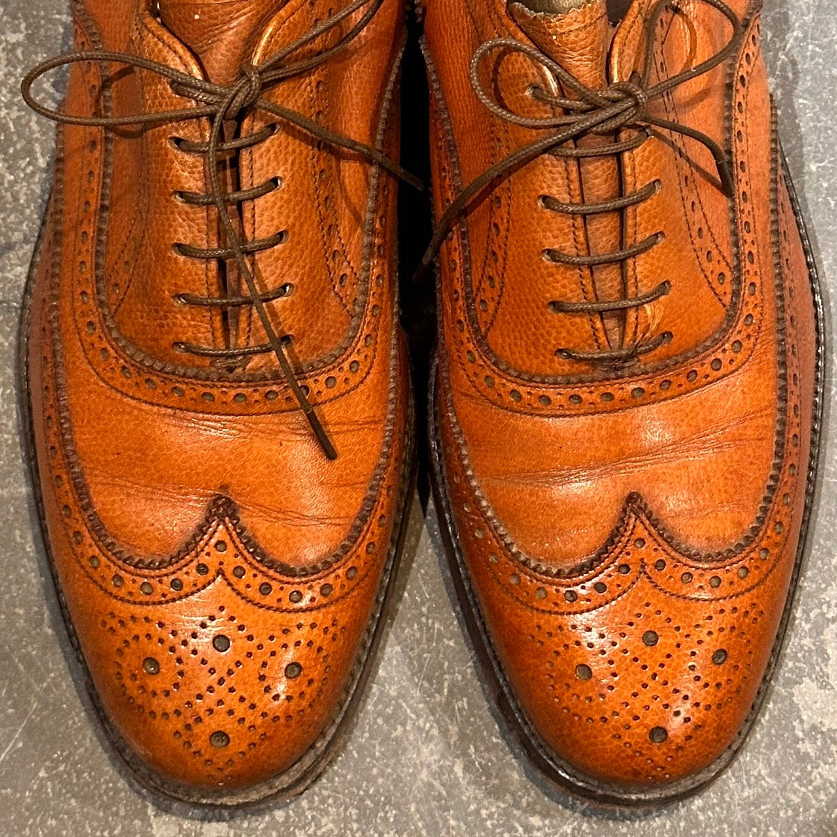 FLORSHEIM】フローシャイム ウイングチップ グレインレザー ブラウン