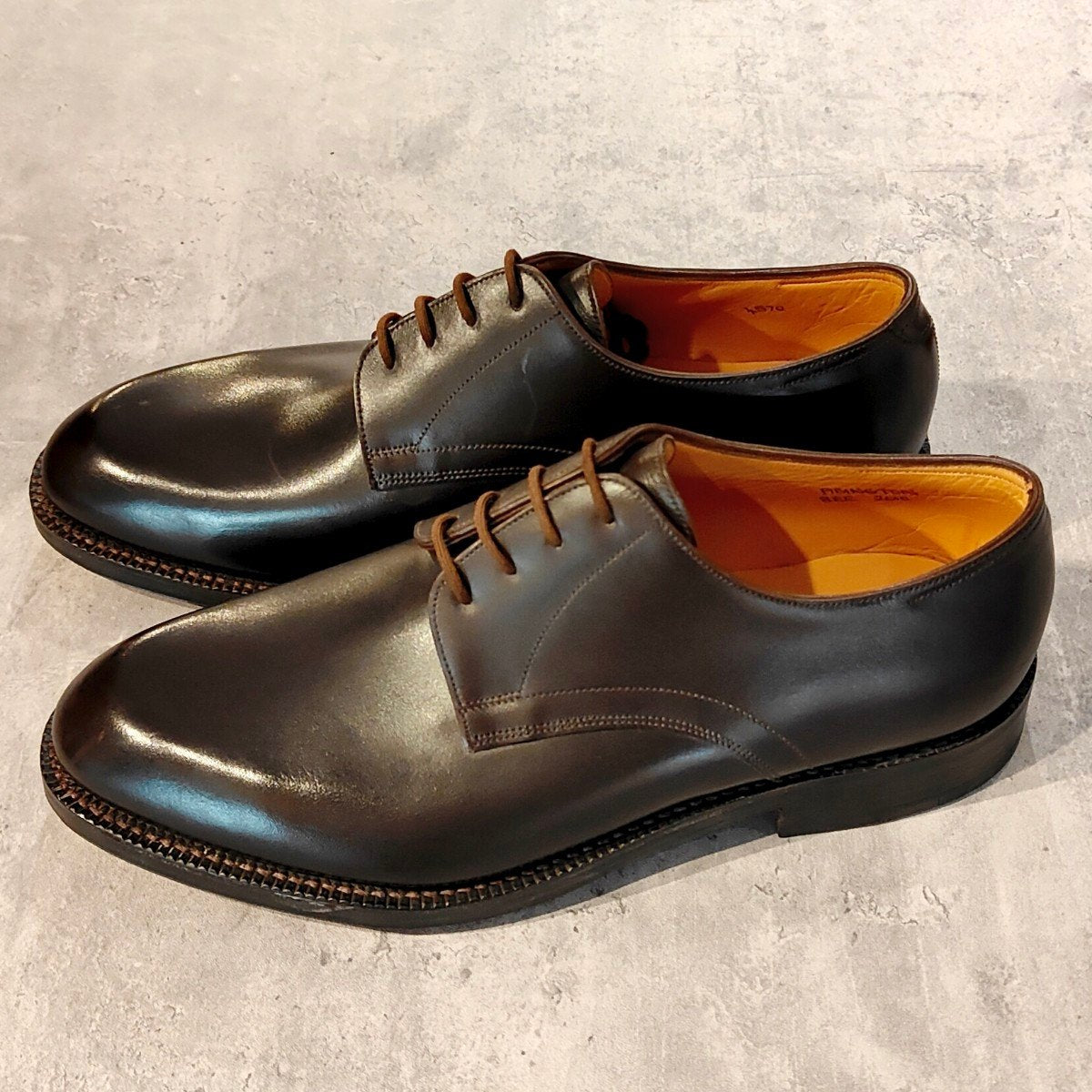 希少 未使用【JOHNLOBB】ジョンロブ アビントン プレーントゥ カーフ ダークブラウン サイズ UK8EE 2010ラスト