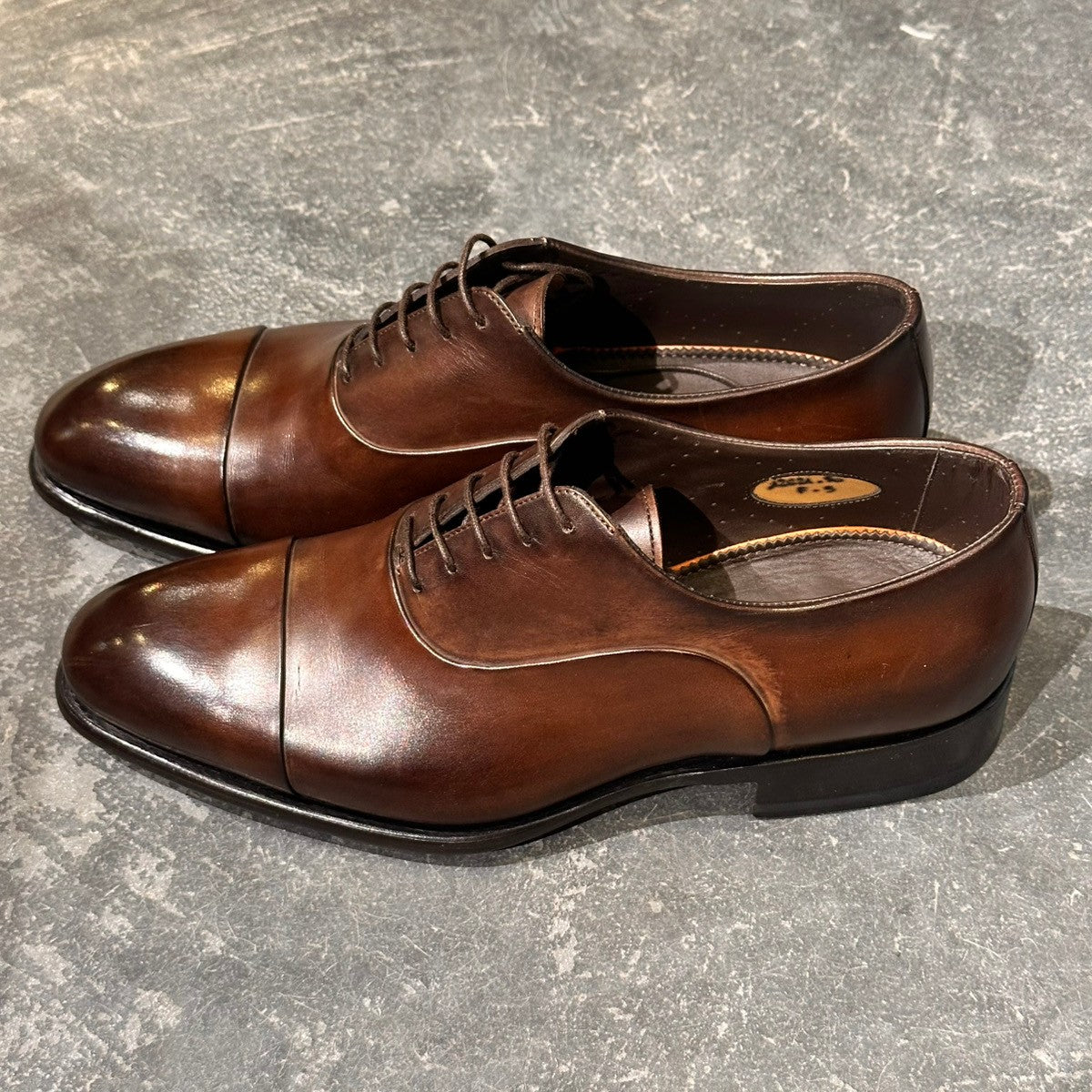 試着程度【Santoni】サントーニ 2624 ストレートチップ カーフ ダーク