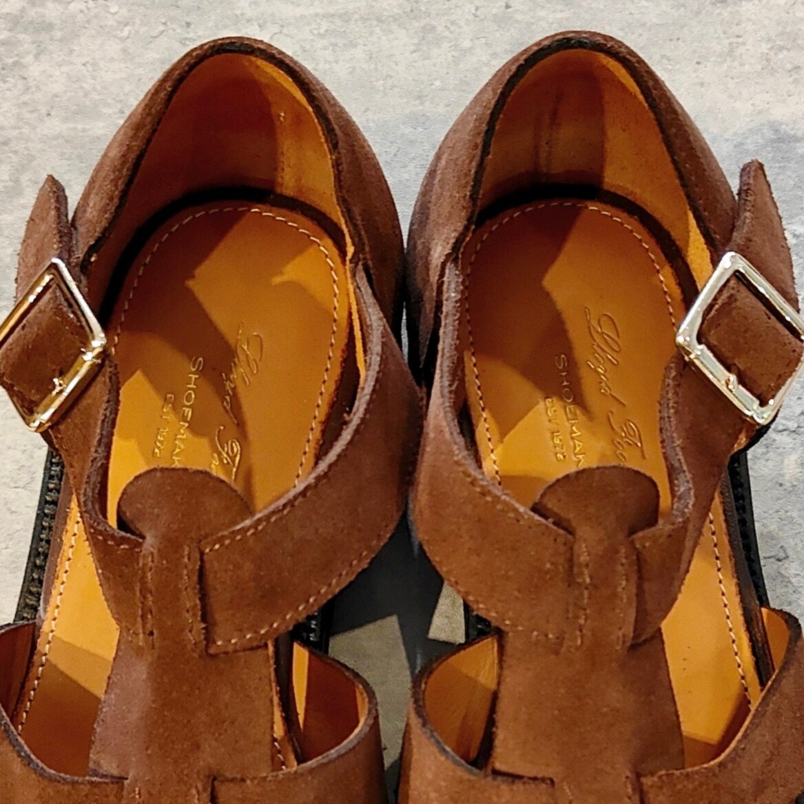 試着程度【Lloyd Footwear】ロイドフットウェア グルカサンダル スエード ブラウン サイズUK7.5