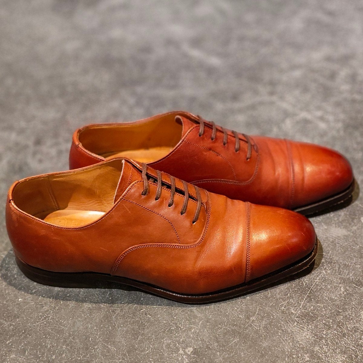 【GRENSON】グレンソン ストレートチップ カーフ ブラウン サイズUK6.5F