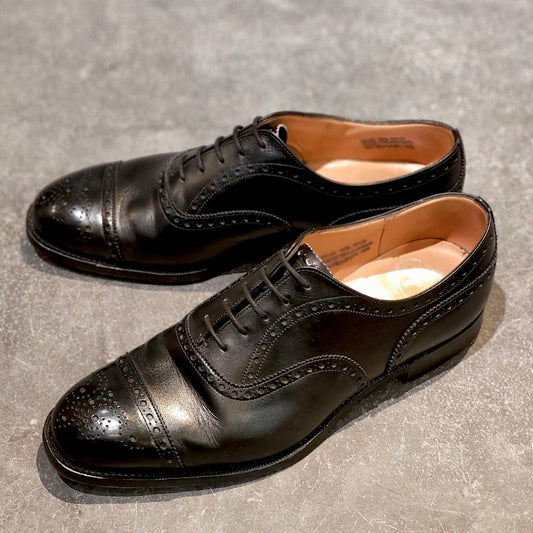 美品 【Church's】チャーチ 5都市 ディプロマット セミブローグ カーフ ブラック サイズ UK70G 173ラスト 参考定価￥192,500-