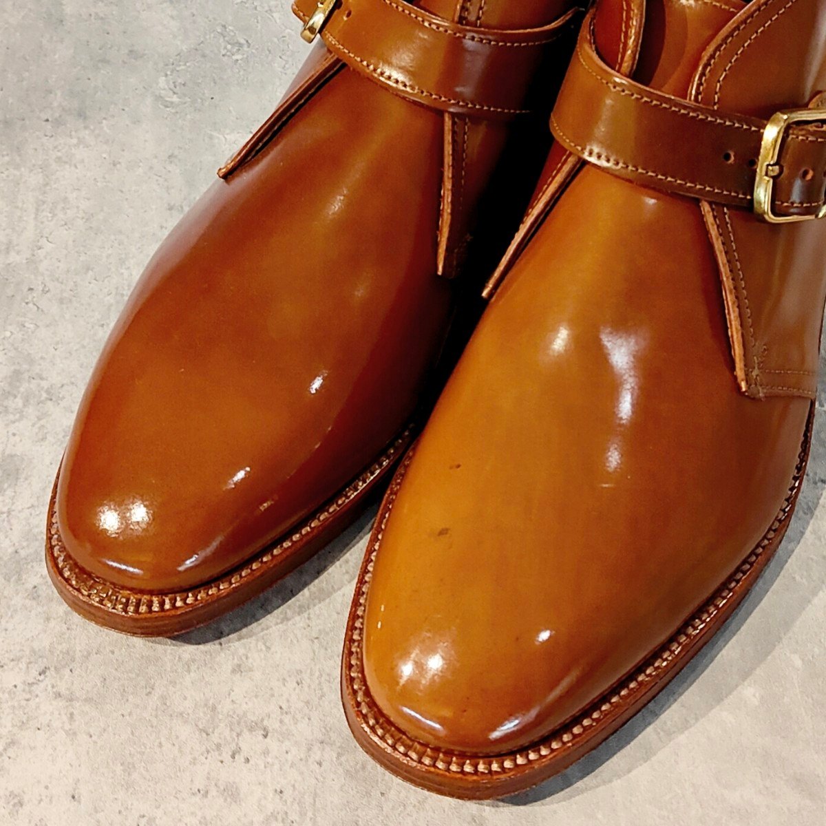 希少 未使用【ALDEN】オールデン D9706 ジョージブーツ シングルモンク チャッカ プレーントゥ コードバン ウイスキー サイズUS11E プラザラスト