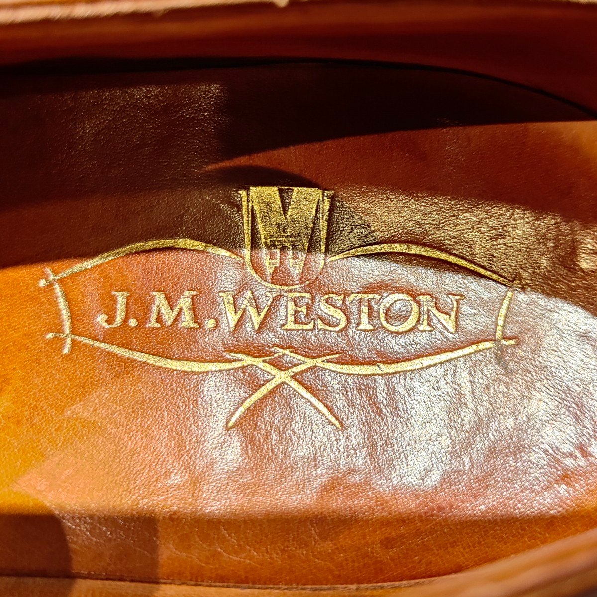 希少 【J.M.WESTON】ジェイエムウエストン 1733 80年代？金ロゴ シングルモンク ウイングチップ カーフ タンブラウン 7D