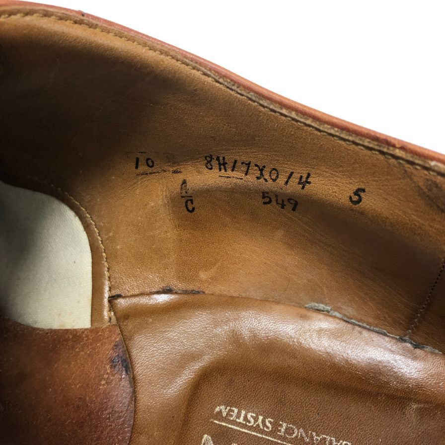 【ALDEN】オールデン Vチップ レザーシューズ 549 旧ロゴ メンズ サイズUS10C ブラウン