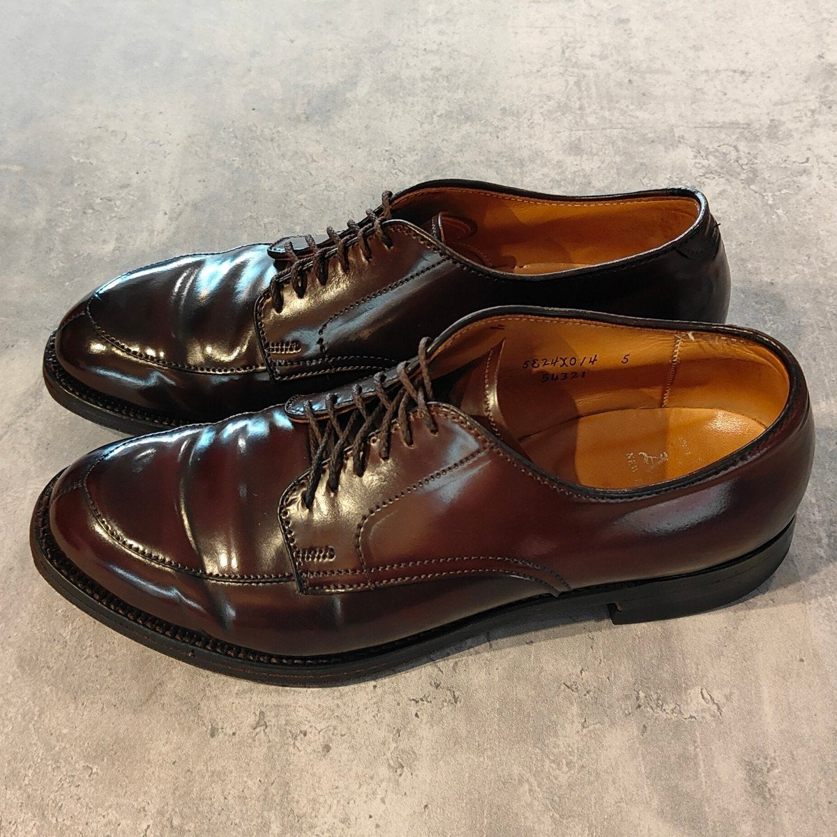 【ALDEN】オールデン 54321 Vチップ コードバン ダークバーガンディ US6.5D モディファイドラスト 参考定価￥234,300-