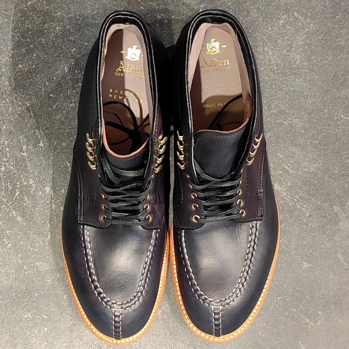 希少 新品未使用 【ALDEN】オールデン バーニーズニューヨークt別注 N3805H NST タンカーブーツ クロムエクセル ネイビー サイズUS7D モディファイドラスト
