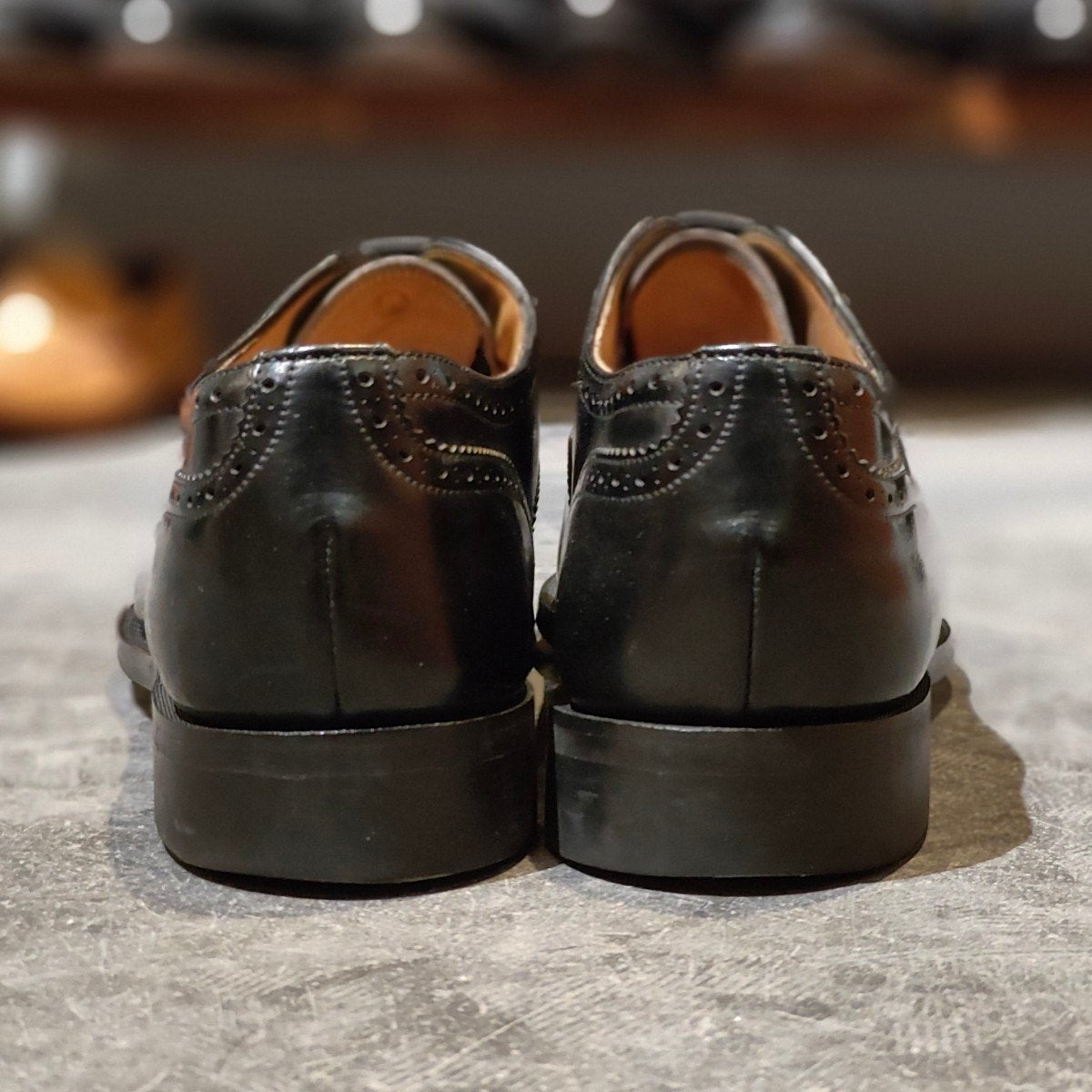 【Church's】チャーチ エンモア セミブローグ 4都市  4都市想定 カーフ ブラック サイズ UK75想定 138ラスト