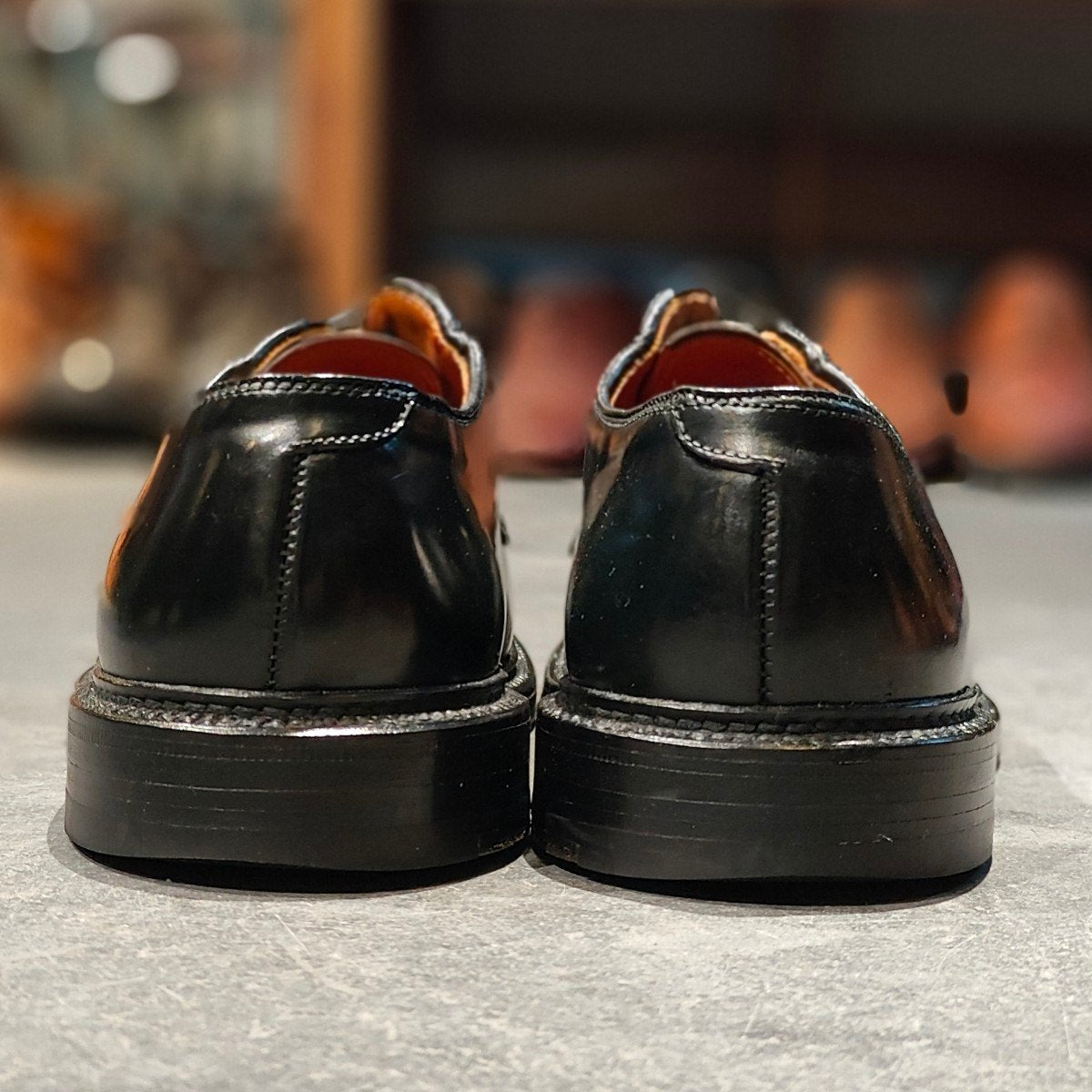 使用数回【ALDEN】オールデン 9901 プレーントゥ コードバン ブラック サイズ US7E バリーラスト 参考定価￥220,000-