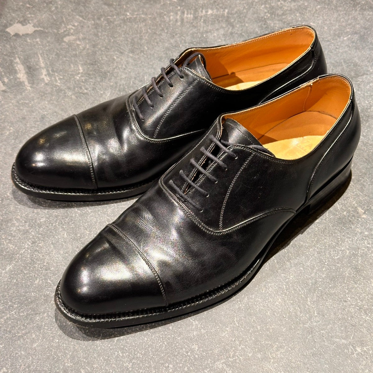 【VASS】ヴァーシュ ATTILA ストレートチップ カーフ ブラック サイズ41.5 Fラスト