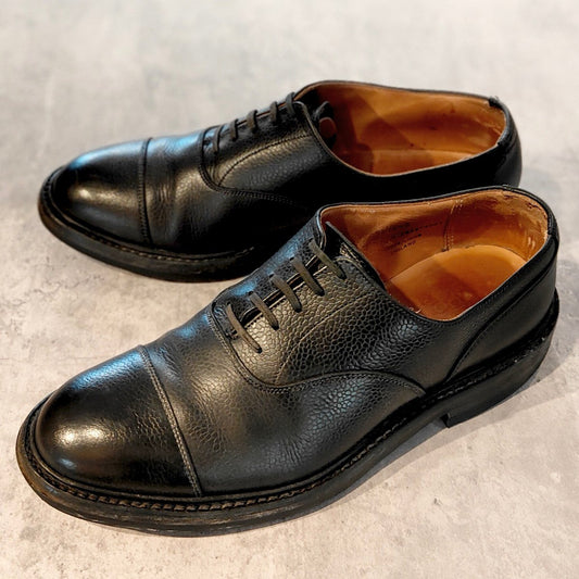 【CROCKETT&JONES】クロケット＆ジョーンズ エクセター 3 ストレートチップ グレインレザー 378ラスト ブラック サイズUK7E  378ラスト