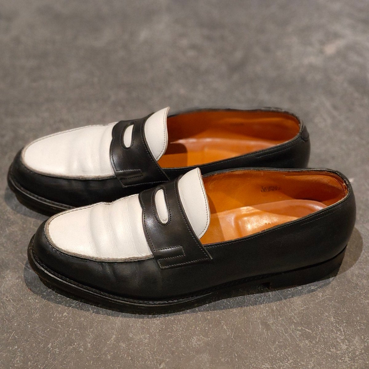【JOHN LOBB】ジョンロブ ロペス ローファー カーフ ブラックホライトコンビ サイズ UK6.5D 4395ラスト 参考定価￥283,800-