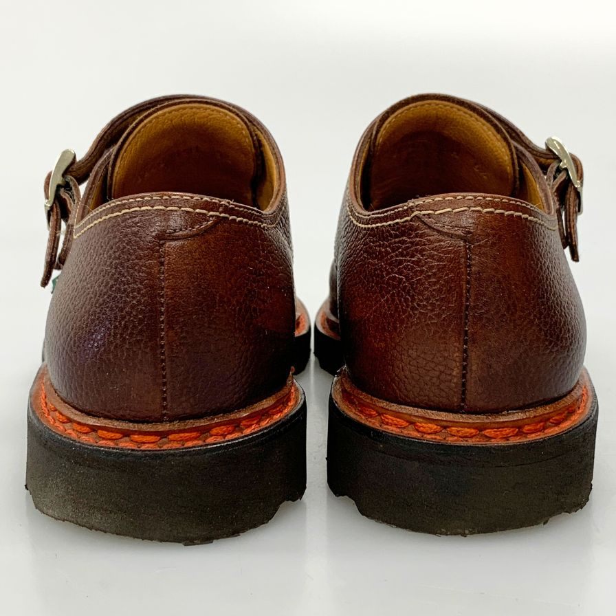【Paraboot】パラブーツ レザーシューズ ダブルモンクストラップ ウィリアム グレインレザー メンズ サイズ5.5 ブラウン WILLIAM