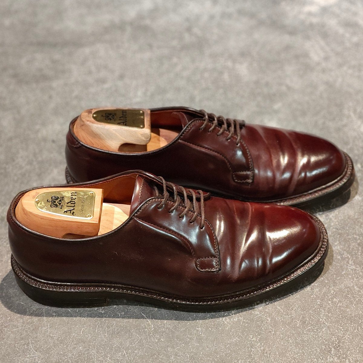 【ALDEN】オールデン 990 プレーントゥ コードバン ダークバーガンディ サイズ US7D バリーラスト 参考定価￥220,000-