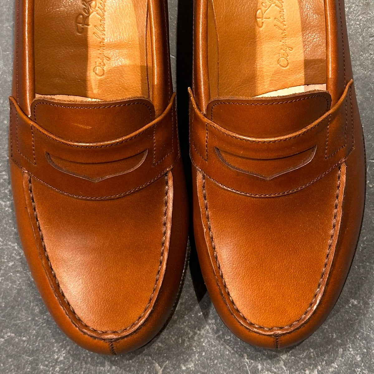 未使用品【RAYMAR】レイマー アトラス コインローファー カーフ ブラウン サイズUS6