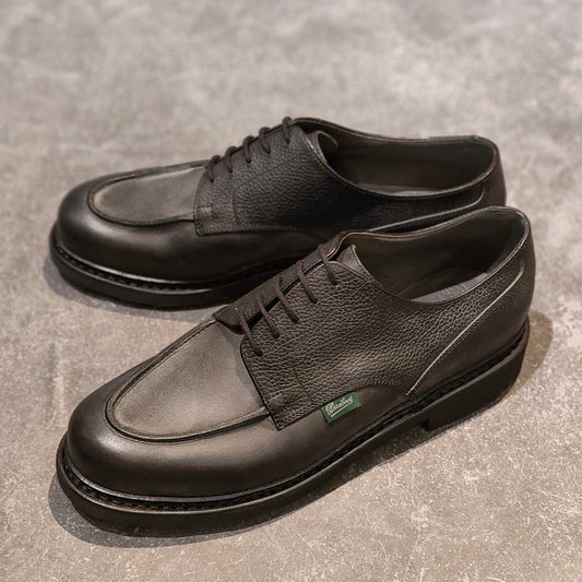希少 新品未使用【Paraboot】パラブーツ JOSEPH別注 シャンボード Uチップ リスレザーグレインレザーコンビ ブラック サイズ UK8 参考定価￥121,000-