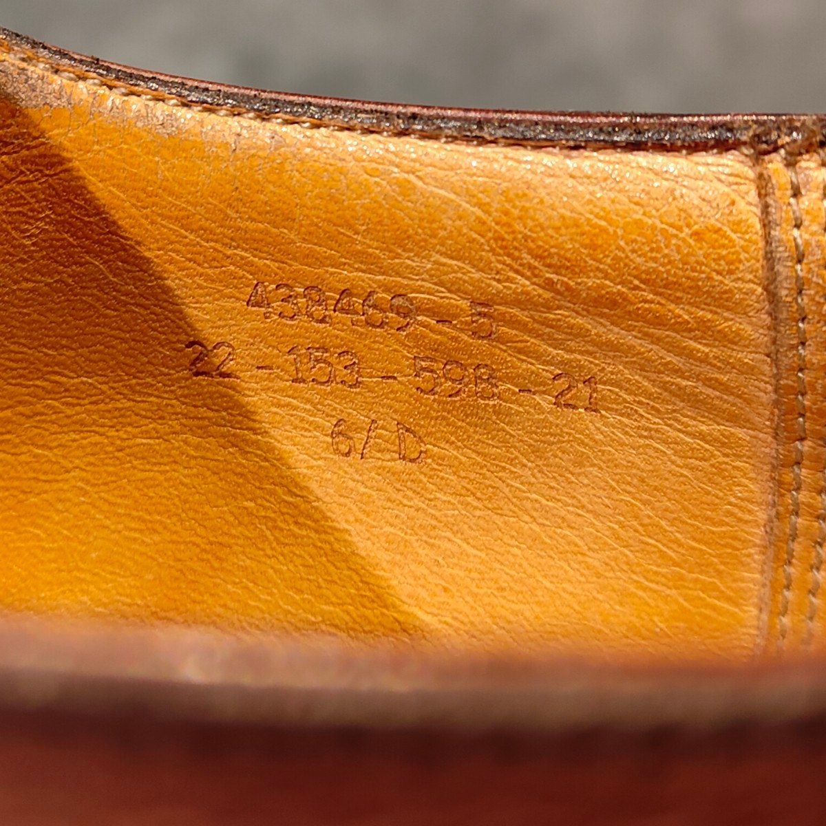 ※クラックあり【J.M.WESTON】ジェイエムウエストン 旧旧ロゴ 598 ハーフハント Uチップ カーフ ブラウン サイズ UK6.5D 22ラスト 参考定価￥176,000-