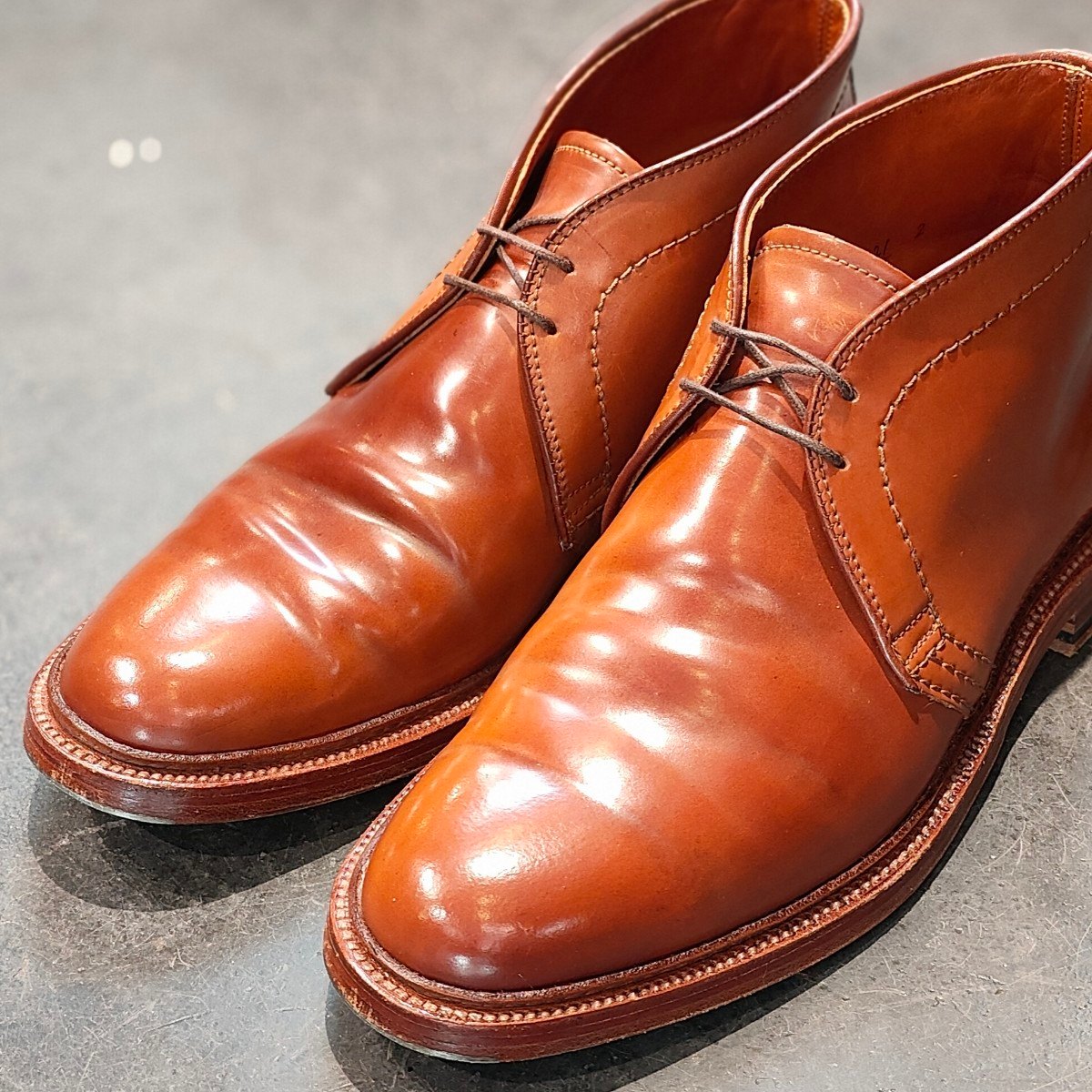 希少【ALDEN】オールデン バーニーズニューヨーク別注 1473 チャッカブーツ コードバン ウイスキー サイズ US8.5D バリーラスト