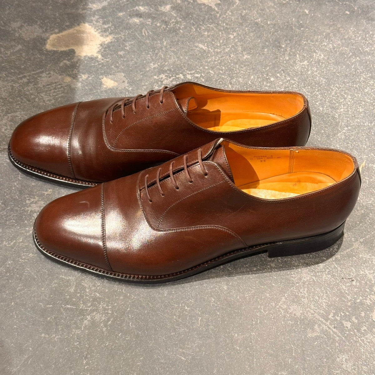 美品【J.M.WESTON】ジェイエムウエストン 300 ストレートチップ カーフ ブラウン サイズUK9E 11ラスト