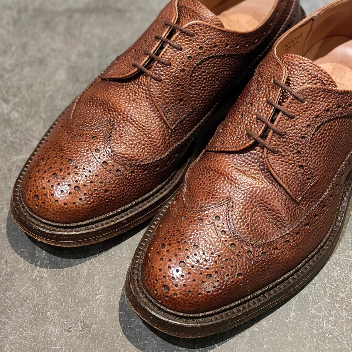 美品【Tricker's】トリッカーズ M5164 ロングウイングチップ ブラウン