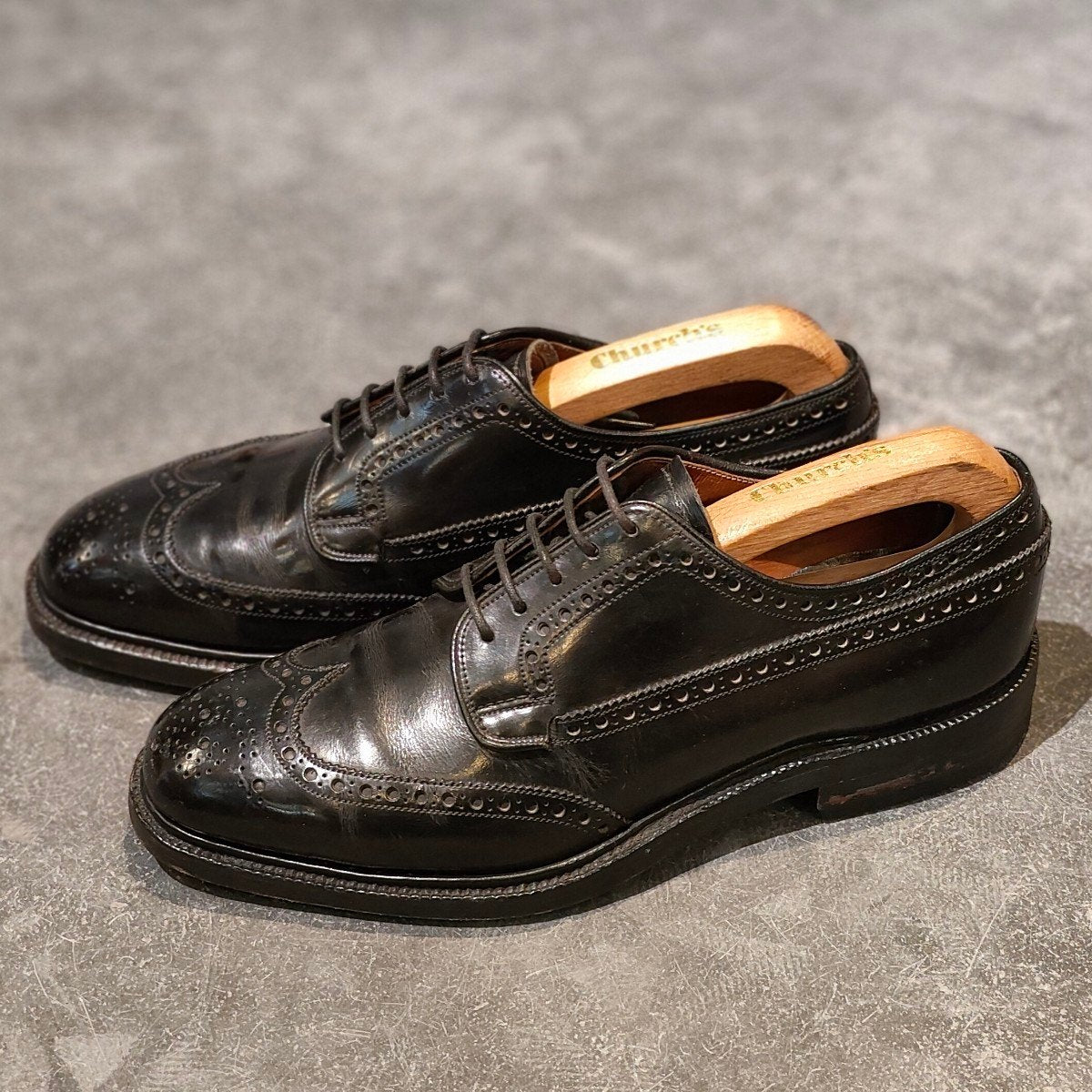 【Church's】チャーチ 3都市 グラフトン ウイングチップ ブックバインダーカーフ ブラック サイズ UK60E 73ラスト