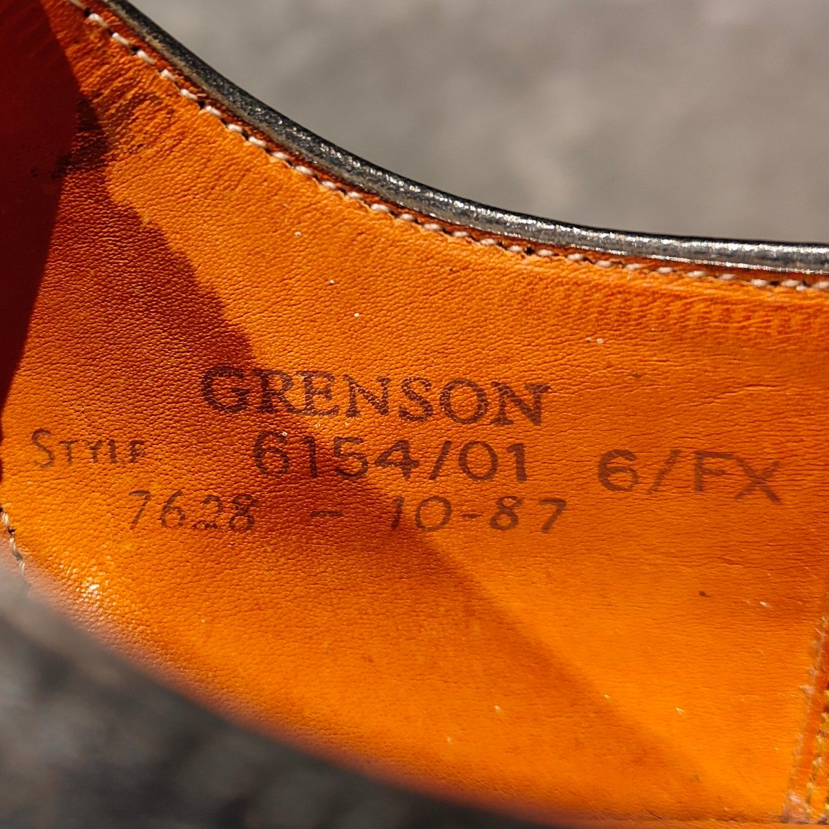 試着程度【GRENSON】グレンソン ウイングチップ カーフ ブラック サイズUK6