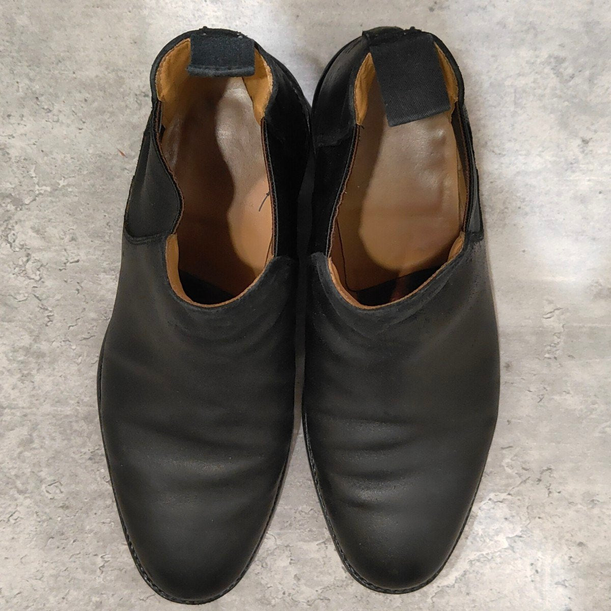 【Crockett & Jones】クロケット＆ジョーンズ チェルシー5 サイドゴアブーツ ラフアウトスエード ブラック サイズUK8E 335ラスト