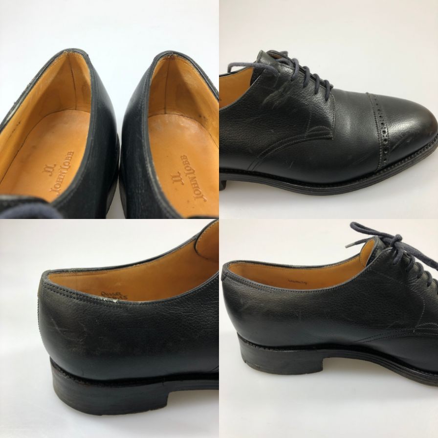 【JOHN LOBB】ジョンロブ ラッセル パンチドキャップトゥ ブラック サイズ8E