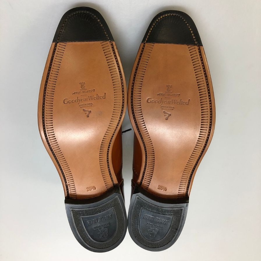 【SCOTCH GRAIN】スコッチグレイン オデッサ 2 セミブローグ レザーシューズ 920 ブラウン 25.5cm