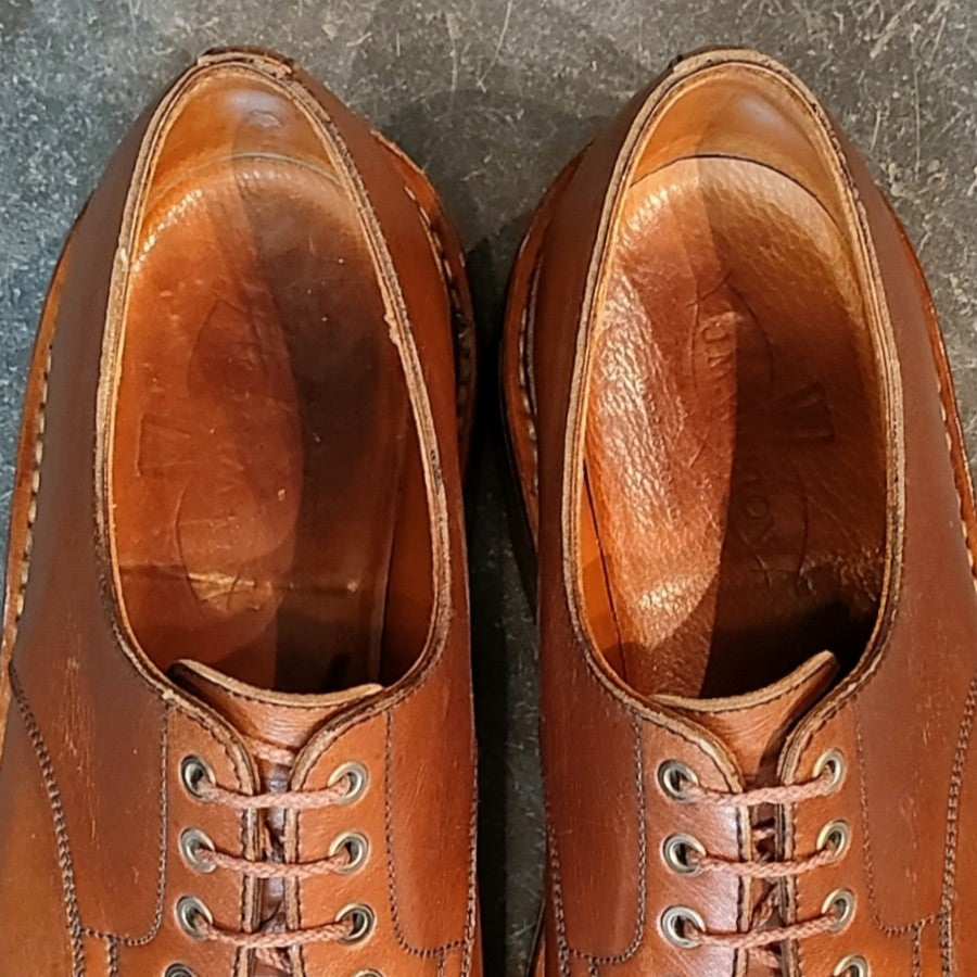希少 美品【J.M.WESTON】ジェイエムウエストン 597 旧旧ロゴ Uチップ カーフ タンブラウン サイズUK6.5D 22ラスト