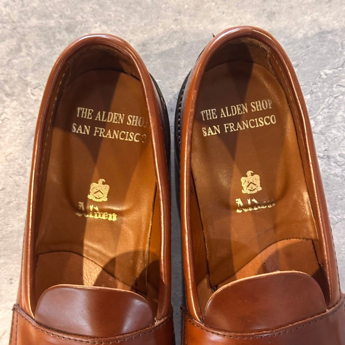 希少 美品【ALDEN】オールデン サンフランシスコ 010 ペニーローファー ウイスキーコードバン ブラウン サイズUS7D