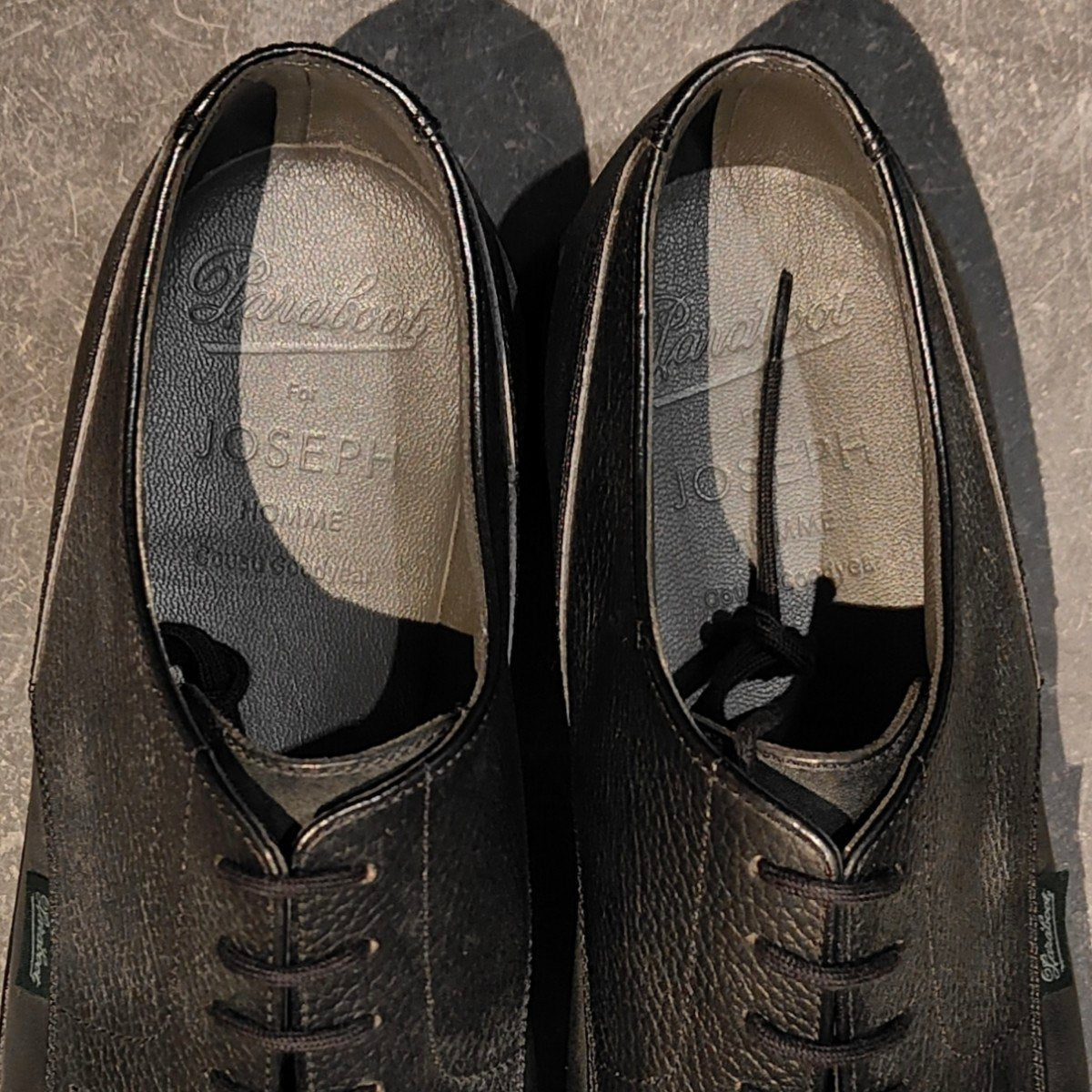 希少 新品未使用【Paraboot】パラブーツ JOSEPH別注 シャンボード Uチップ リスレザーグレインレザーコンビ ブラック サイズ UK8 参考定価￥121,000-