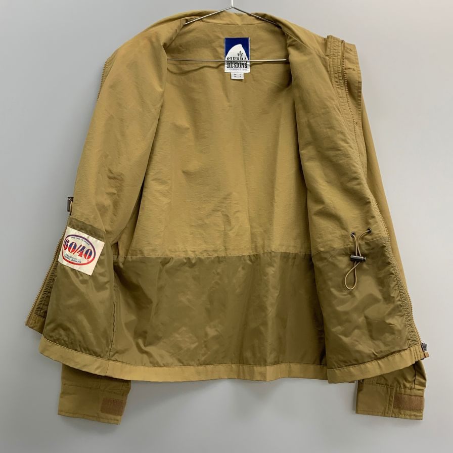 【SIERRA DESIGNS】シエラデザイン ナイロンジャケット 90年代 60/40 クロス USA製 ベージュ メンズ サイズM