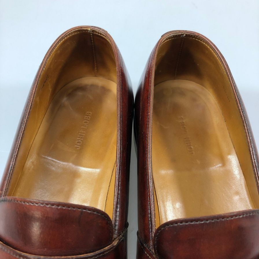 【JOHN LOBB】ジョンロブ フェンコート コインローファー メンズ サイズ7.5E ブラウン