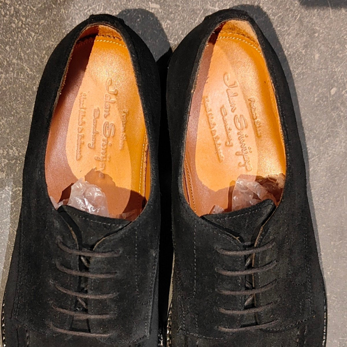 極美品【JALAN SRIWIJAYA】ジャランスリワヤ 99030 Uチップ スエード ブラック サイズUK6.5