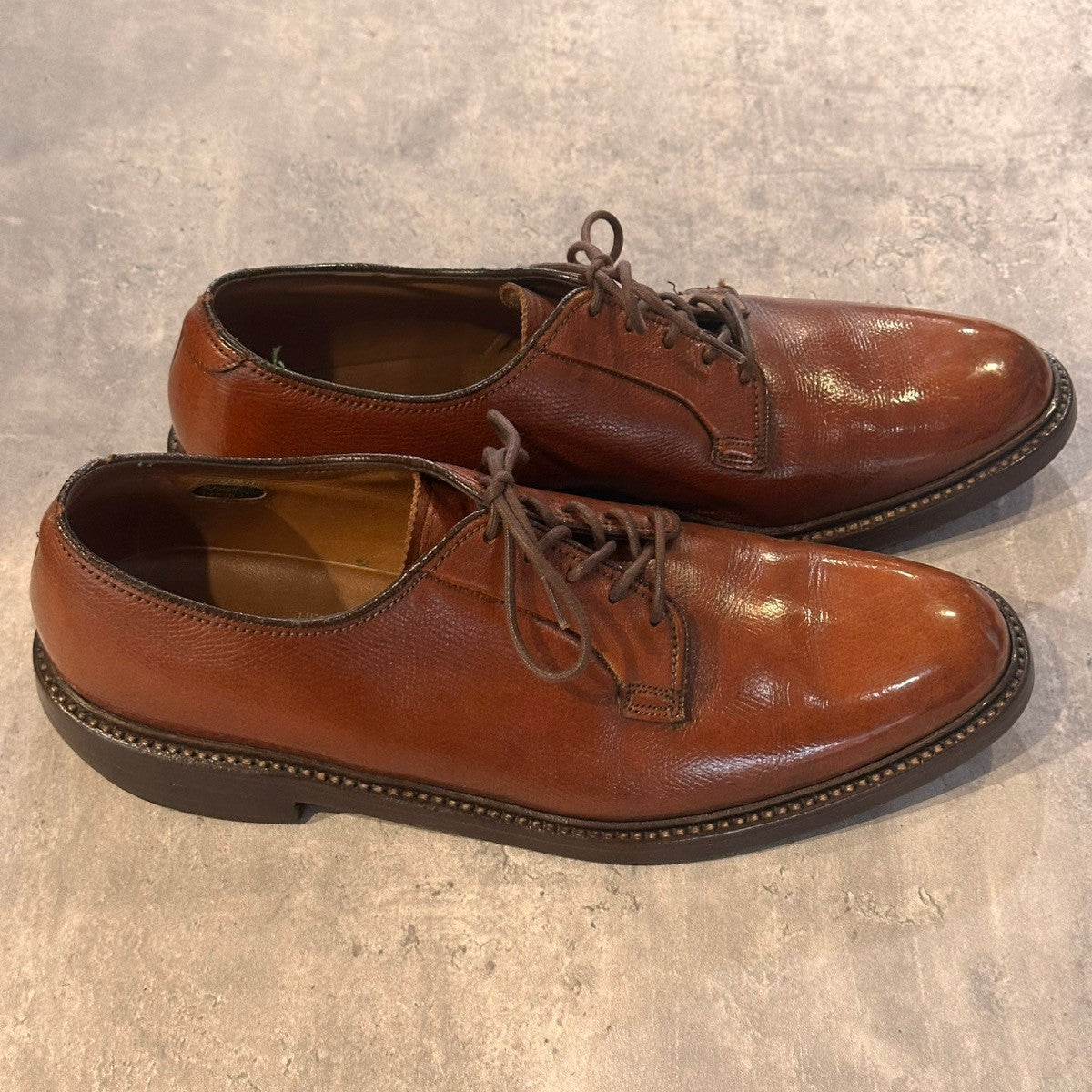 【FLORSHEIM】フローシャイム 656648 プレーントゥ グレインレザー ブラウン サイズUS10.5B