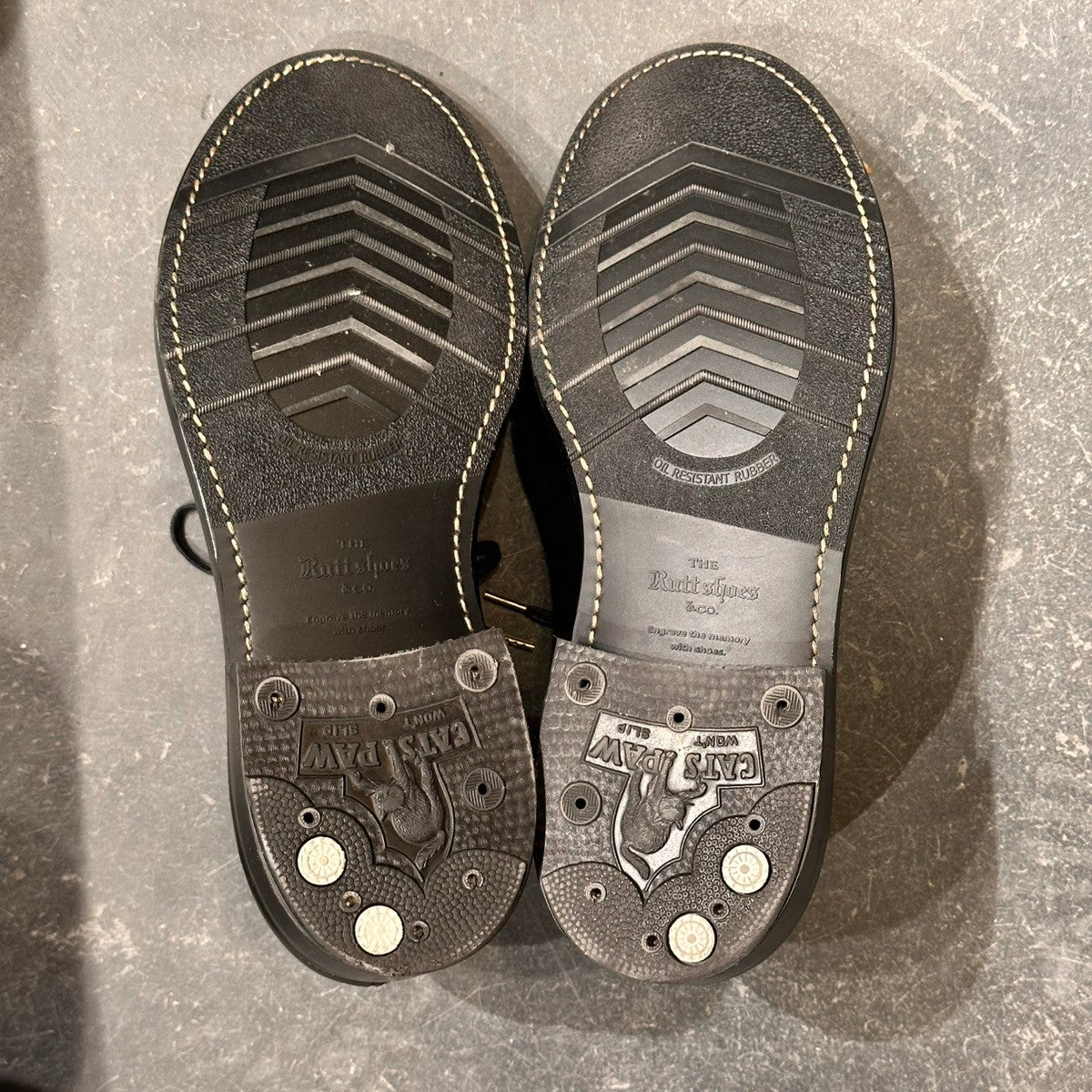 極美品【The Ruttshoes &Co.】ラッドシューズ 109 マイルス プレーントゥ カーフ ブラック サイズUS9 168Mラスト