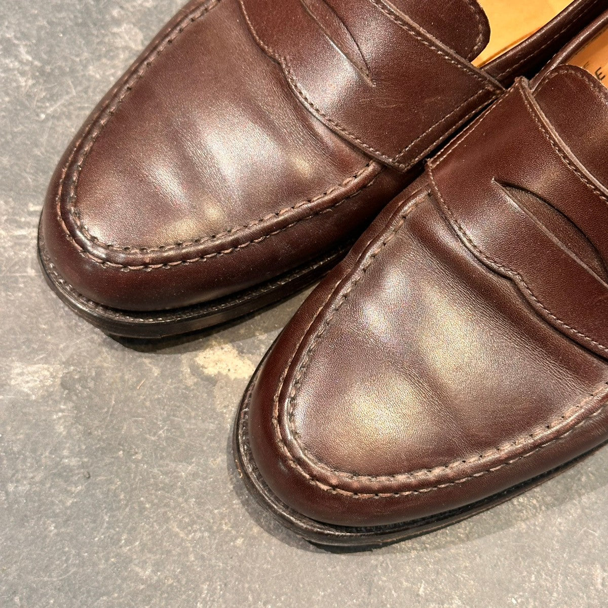 【CROCKETT&JONES】クロケット&ジョーンズ MAINE ビームスF別注 カーフ ダークブラウン サイズUK5E 376ラスト