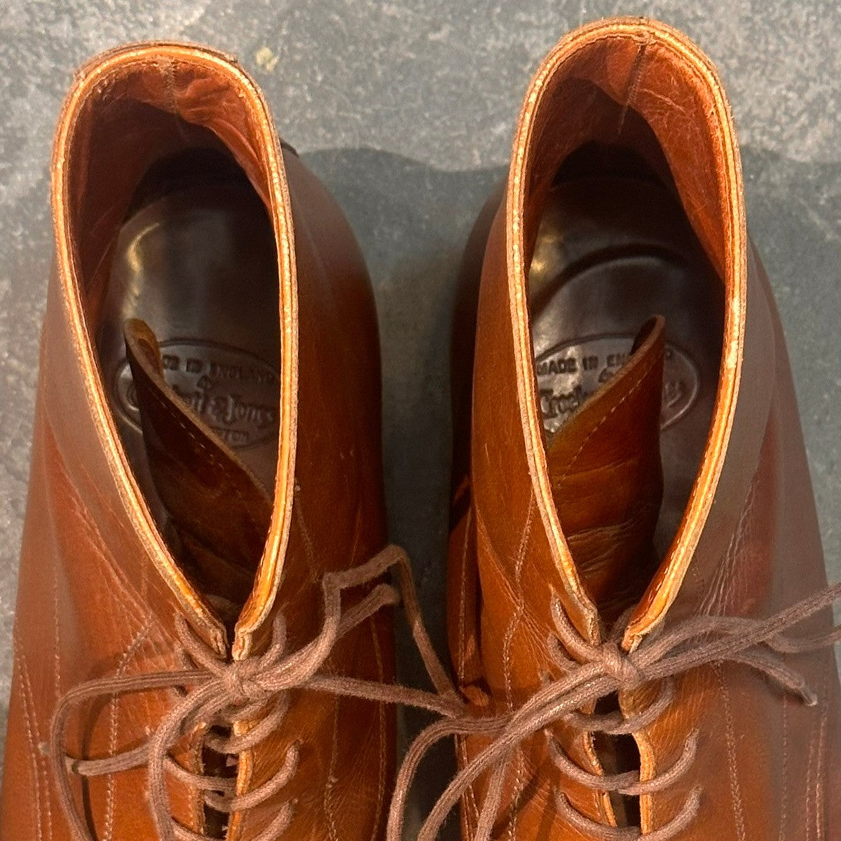 【CROCKETT&JONES】クロケット&ジョーンズ 9899 キャップトゥ ブーツ カーフ ブラウン サイズUK7D