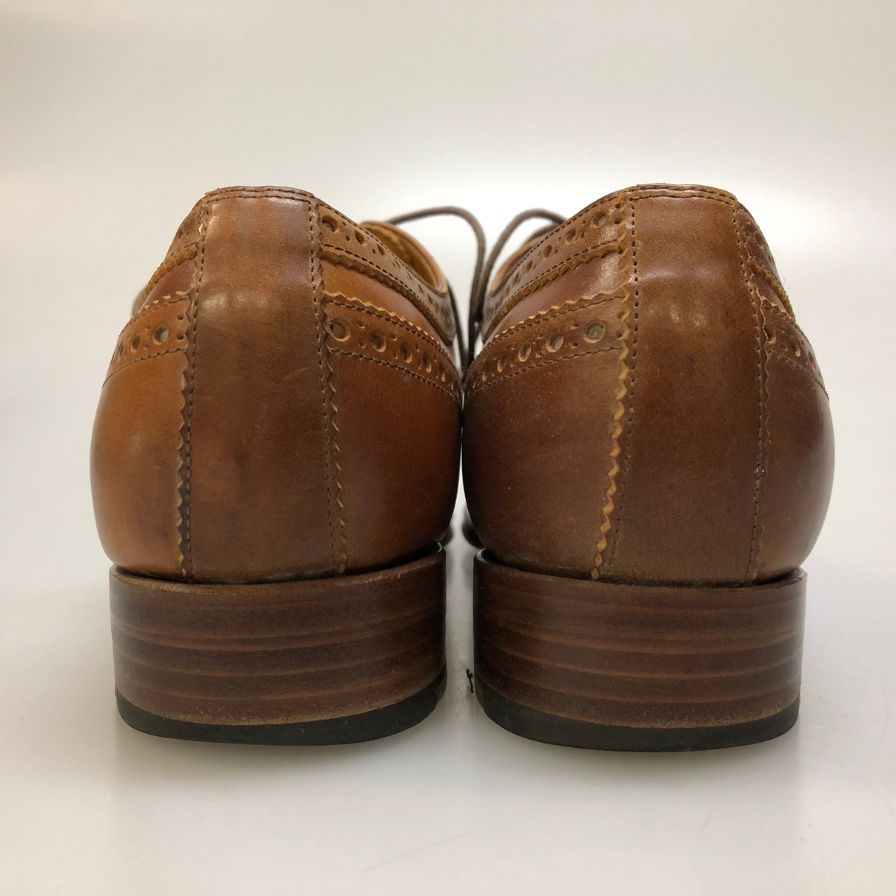 【BARNEYS NEWYORK】バーニーズ ニューヨーク レザーシューズ ウイスキー コードバン ウィングチップ 外羽根 ブラウン メンズ サイズ7 MADISON