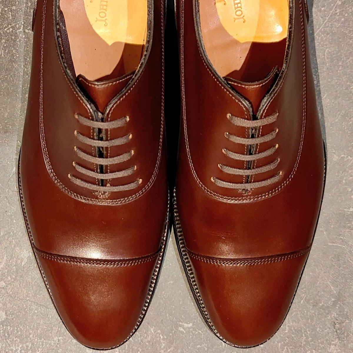 希少 新品未使用【JOHN LOBB】ジョンロブ スタッフォード ストレートチップ ブラウン カーフ サイズUK6.5E 7000ラスト