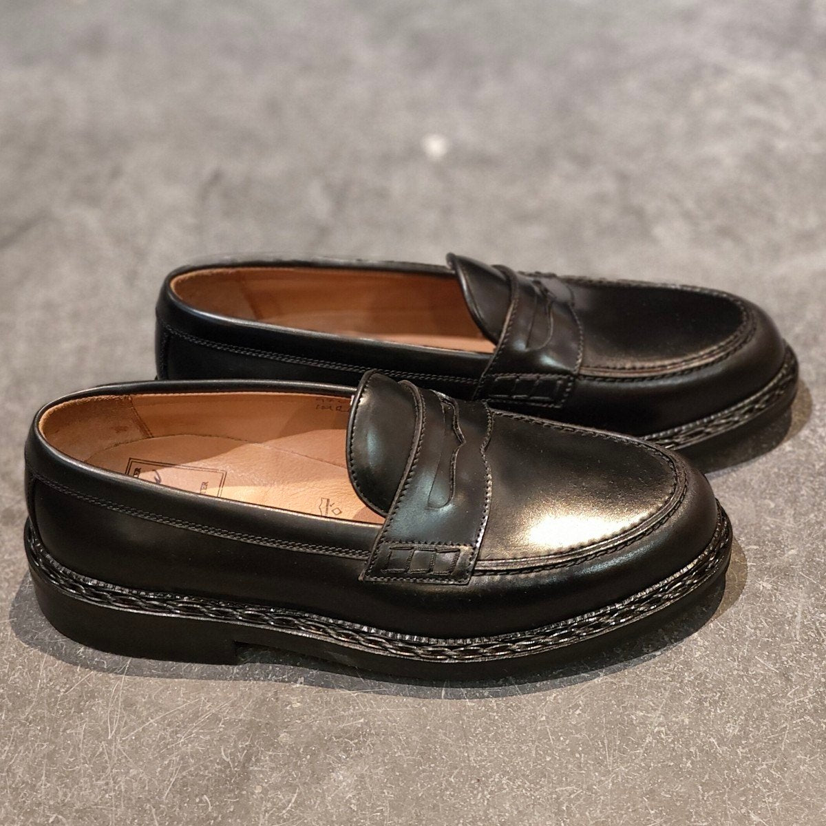 希少 新品未使用【HEINRICH DINKELACKER】ハインリッヒディンケラッカー ウィーン ローファー ツォップナート コードバン ブラック サイズ UK7