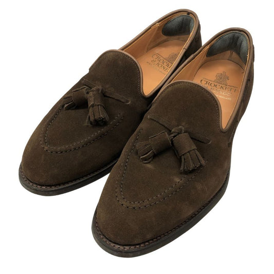 【CROCKETT&JONES】クロケット&ジョーンズ  ローファー スエード ブラウン（茶系） サイズ 7.5 ラスト