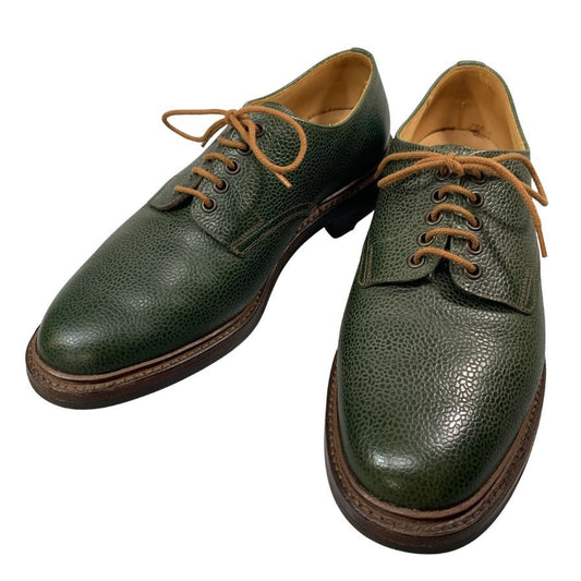 【オンライン限定】【CROCKETT&JONES】クロケット＆ジョーンズ トゥモローランド別注 レザーシューズ スターリング プレーントゥ シボレザー グリーン サイズ6.5E STIRLING