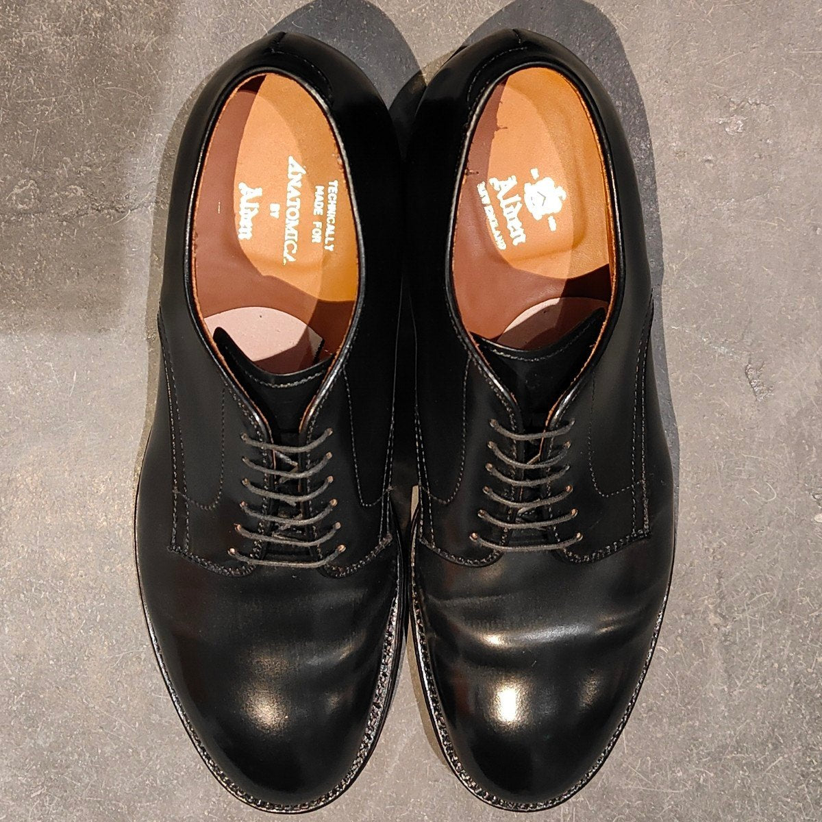 使用数回【ALDEN】オールデン アナトミカ別注  56919 プレーントゥ コードバン ブラック サイズUS9.5E モディファイドラスト