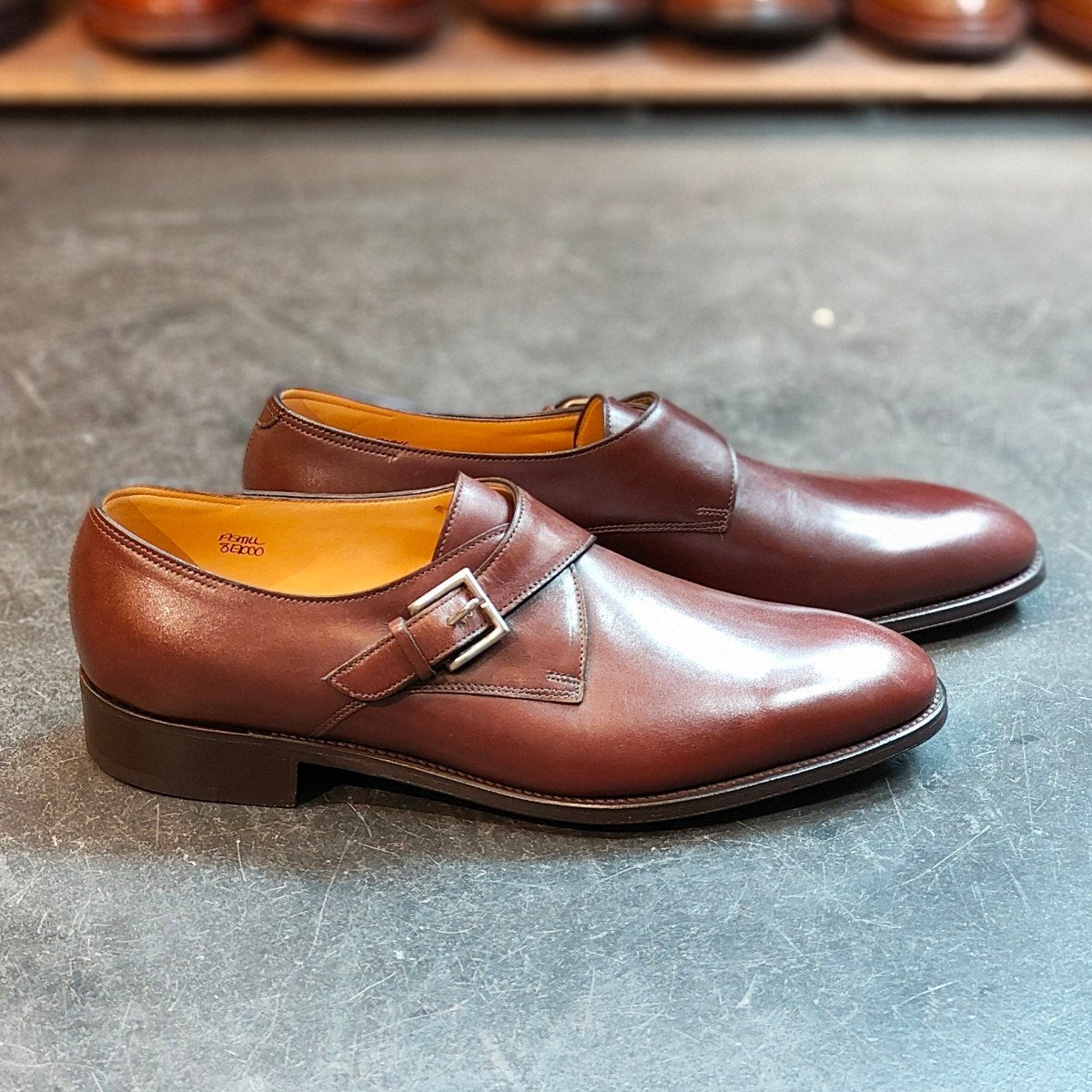 試着程度 【JOHN LOBB】ジョンロブ アシール シングルモンク カーフ ダークオーク サイズ UK8E 7000ラスト 定価￥282,700-