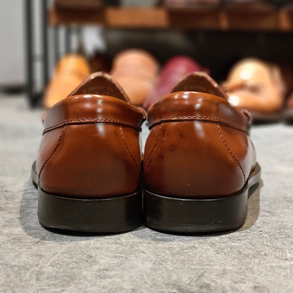 美品【G.H.Bass&Co.】ジーエイチバス ローファー ラーソン ブラウン サイズUS6.5