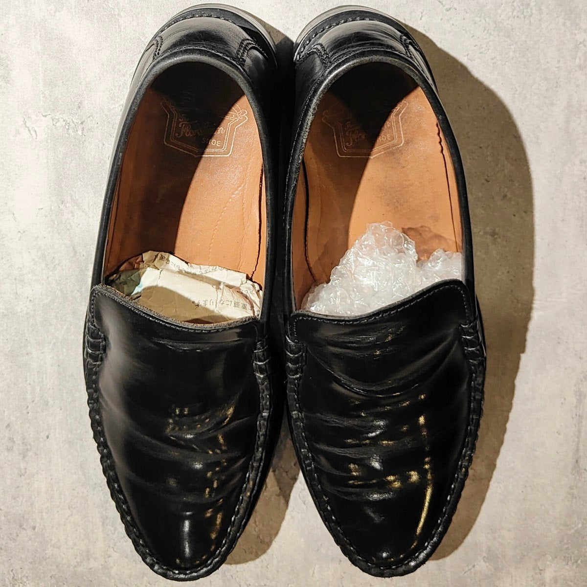 希少 【FLORSHEIM】フローシャイム ユーマ コブラヴァンプ ローファー ガラスレザー ブラック サイズ US7.5D