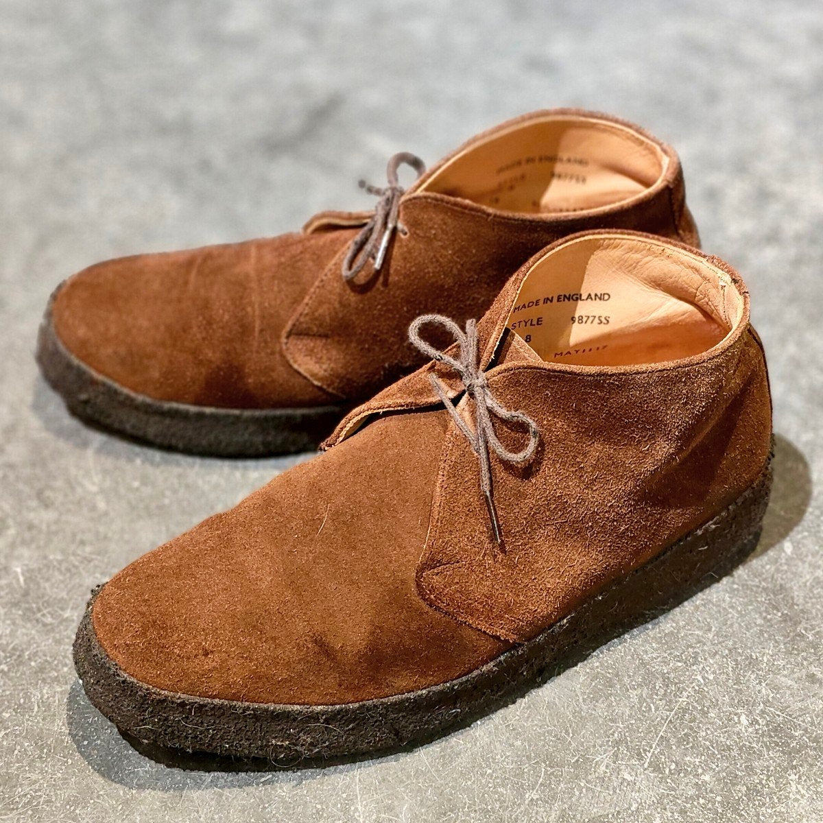 【SANDERS】サンダース ブリュット チャッカブーツ 9877SS  スエード ブラウン サイズUK8